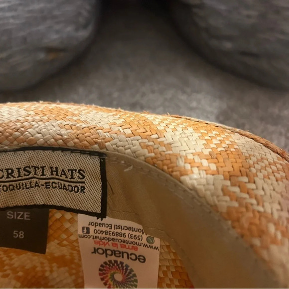 Authentic Montichristi Panama hat size  58 good condition retails over 500+ - Picture 7 of 8